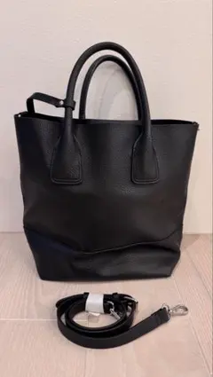 ZARA トートバッグ A4収納可　ストラップ付き