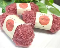 キャンドゥ毛糸　はねてまり　うめ　3玉セット