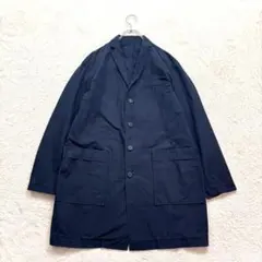 ✨グローバルワーク【M】紺 チェスターコート コットン混 シンプル 春秋のサムネイル