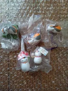 夏目友人帳 ニャンコ先生　マスコット ストラップ　5点セット