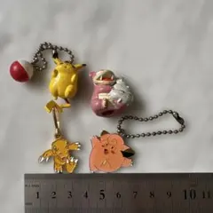 当時物 1990年代 ポケモン キーホルダー ストラップ フィギュア 4点