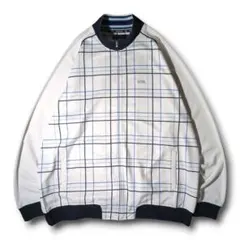 00s ENYCE エニーチェ 格子柄 トラックジャケット B系 白 3XL