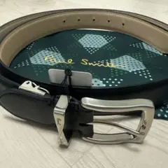 Paul Smith 黒 レザー ベルト 収納袋・紙袋付き