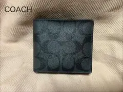 COACH F75006 シグネチャー 二つ折り財布 ブラック