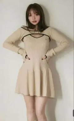 ANDMARY Nana cable flare mini dress - メルカリ