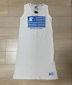新品タグ付　STARTER スターター ビッグロゴ ノースリーブワンピース　L