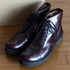 セボ コードバン レースアップブーツ ダークブラウン