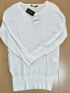【新品】メイソングレイ　ホワイト コットン ニットセーター Mのサムネイル