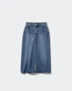 ユニクロ　デニムロングスカート　58 BLUE