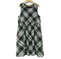 美品♪ コムサイズム グレー黒 シフォンワンピース 140サイズ 春服