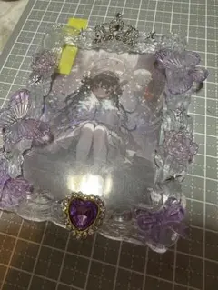 【342】ホイップデコ 硬質ケース トレカケース 高透明クリア 紫