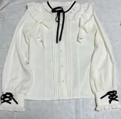 axes femme アクシーズファム レースアップカフスブラウス 生成り M