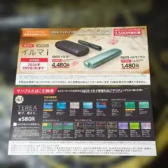 セイコーマート限定イルマ専用たばこ「テリア」引換券＆割引券