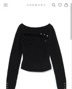 andmary Shannon tulle knit tops black - メルカリ