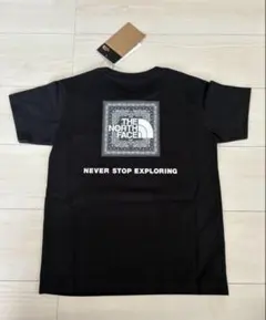 新品タグ付★ノースフェイス★バンダナスクエアロゴＴシャツ★１３０サイズ★キッズ