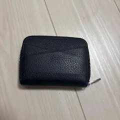 ブラックレザー コインケース 小銭入れ カードケース 本革 ブラック