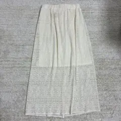 レース ロングスカート ホワイトのサムネイル