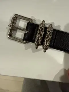 ぼ*よ様 ブラックレザーベルト シルバー装飾