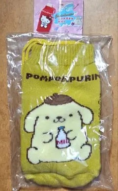 サンリオキャラクターズ　ニットボトルカバー　ポムポムプリン