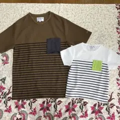 アーノルドパーマー　ストライプポケットTシャツ 親子コーデ　メンズL 子供115