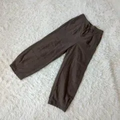 サマンサモスモスブルー　チェック柄　イージーパンツ　ダークブラウン　F