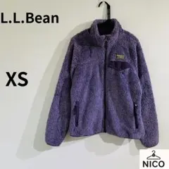 L.L.Bean マウンテンパイルフリースジャケット 紫 XS エルボーパッチ