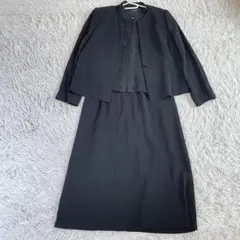 日本製　百貨店購入　BRODEUR ブラックフォーマル　3点セット　レース　LL