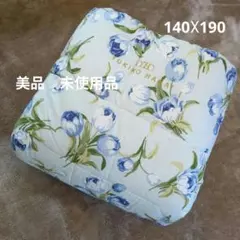 美品未使用品YUKIKO HANAI 花柄はだ掛け布団 0.5kg140☓190