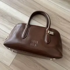 SNIDEL ブラウンレザー ハンドバッグ