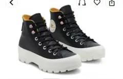 美品　コンバース　レザーハイカットシューズ