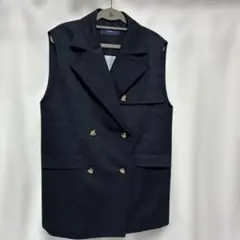 sale! SHIPS 【美品】ネイビー ダブルブレスト ノースリーブベスト