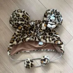 ミニー ファンキャップ　ヒョウ柄