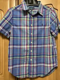 Ralph Lauren 半袖チェックシャツ M(10-12) 150cm
