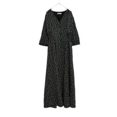 y2299 ナチュラルクチュール 半袖 花柄 ワンピース 総柄 上品