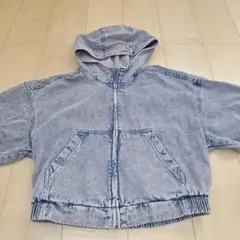 Lサイズ GU ピンクデニム ジャケット パーカー レディース