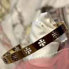 TORY BURCH トリーバーチ　ロゴ バングル ゴールドカラー