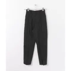 SENSE OF PLACE　フロントスリットテーパードパンツ　黒　防寒　冬