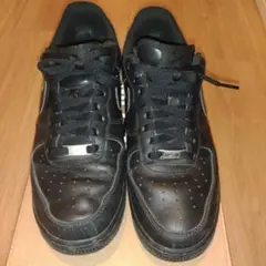 Nike Air Force 1 ブラックレザー スニーカー