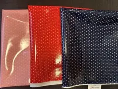ドット柄ビニールコーティング生地 3色セット