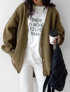 【美品】アンティカ　Vネック カーディガン　男女兼用