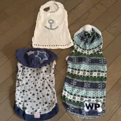 犬服　3着セット　フード付き　ニット