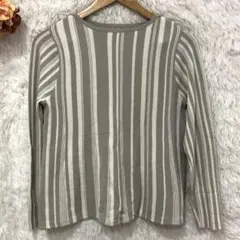 ★ジョルジュ•レッシュ★ストライプ 薄手トップス ニット 【M】 レーヨン混