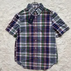 新品タグ付 ラルフローレン 半袖マドラスチェックシャツ L160/80
