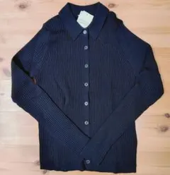 UNIQLO　メリノリブボロカーディガン　ブラックМサイズ