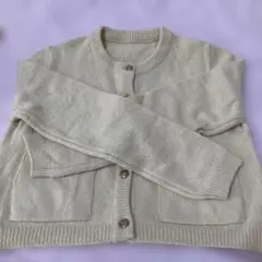 クリーム色 ニットカーディガン　レディースM