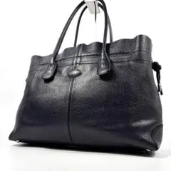 ✨美品✨トッズ Dバッグ トートバッグ 肩掛け レザー A4可 ネイビー