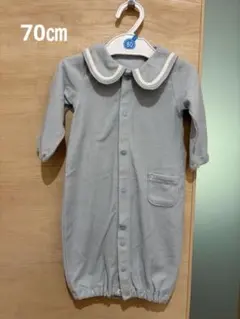 水色の襟付きロンパース 70サイズ