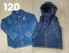 ブリーズ ダウンベスト アウター デニムシャツ 120cm