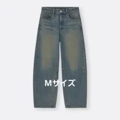 GU　バレルレッグジーンズ　標準丈　Mサイズ　ブルー