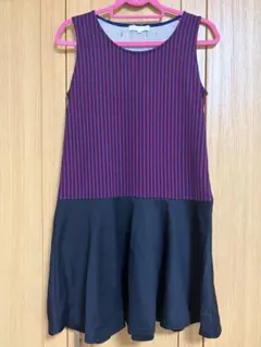 お値下げ！　grove ストライプ柄　ノースリーブワンピース